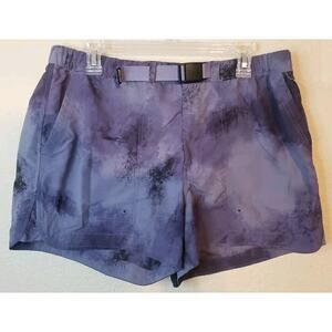 REI Co-op Sahara Amphib Belted Shorts Purple Tie Dye HIKING Womens SIZE XL
